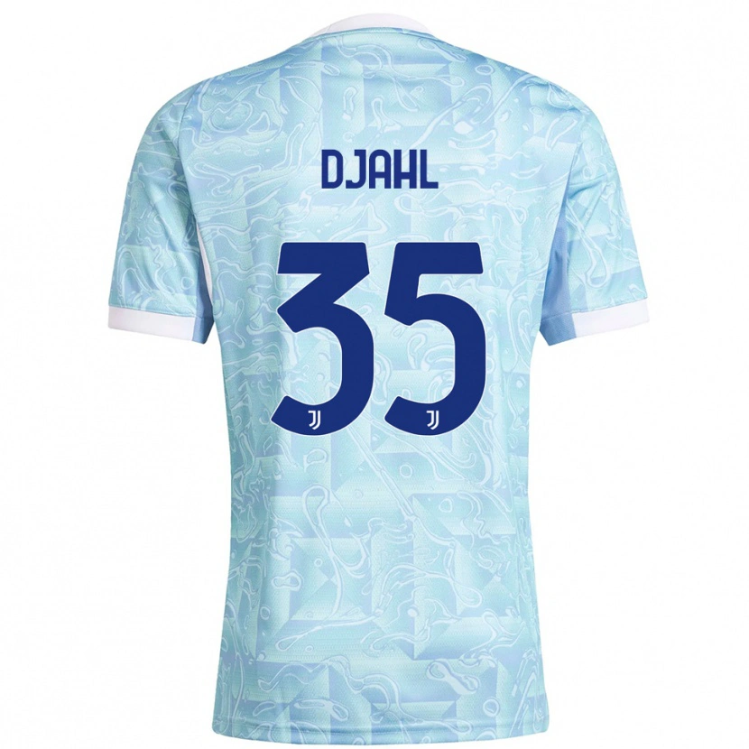 Danxen Hombre Camiseta Rayan Djahl #35 Azul Cielo Amarillo 2ª Equipación 2025/26 La Camisa