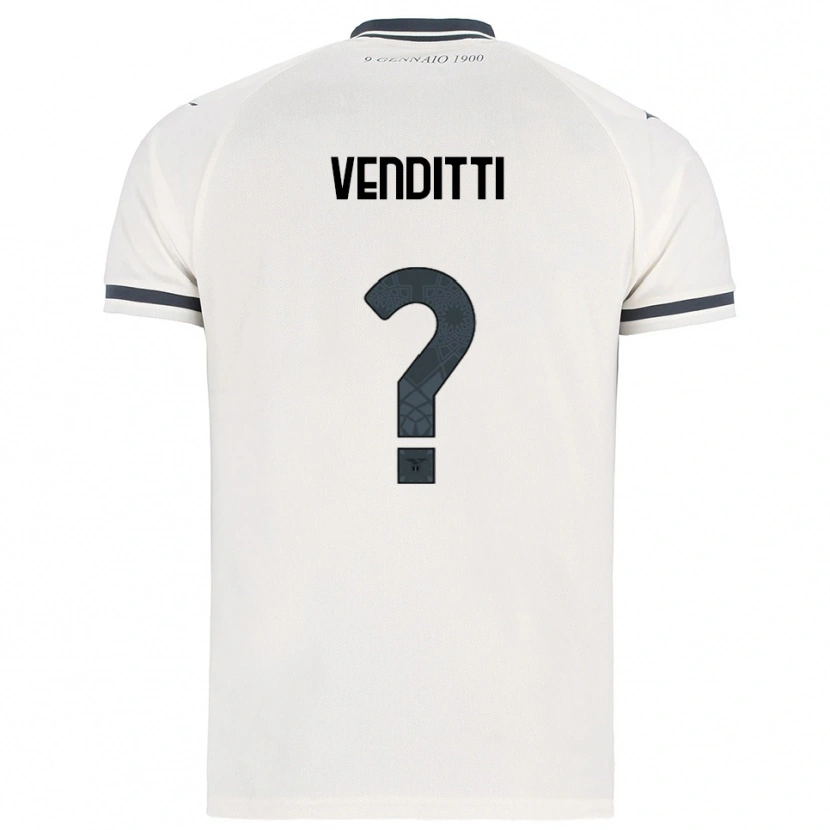 Danxen Hombre Camiseta Pietro Venditti #0 Blanco Marino 2ª Equipación 2025/26 La Camisa