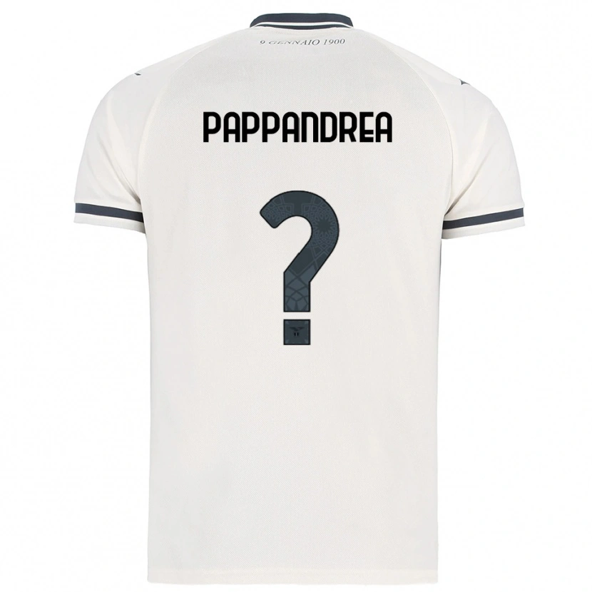 Danxen Hombre Camiseta Filippo Pappandrea #0 Blanco Marino 2ª Equipación 2025/26 La Camisa