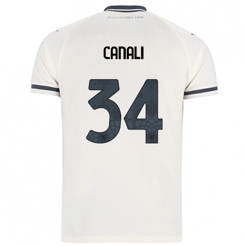 Danxen Hombre Camiseta Giorgio Canali #34 Blanco Marino 2ª Equipación 2025/26 La Camisa