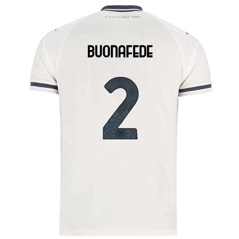 Danxen Hombre Camiseta Tommaso Buonafede #2 Blanco Marino 2ª Equipación 2025/26 La Camisa