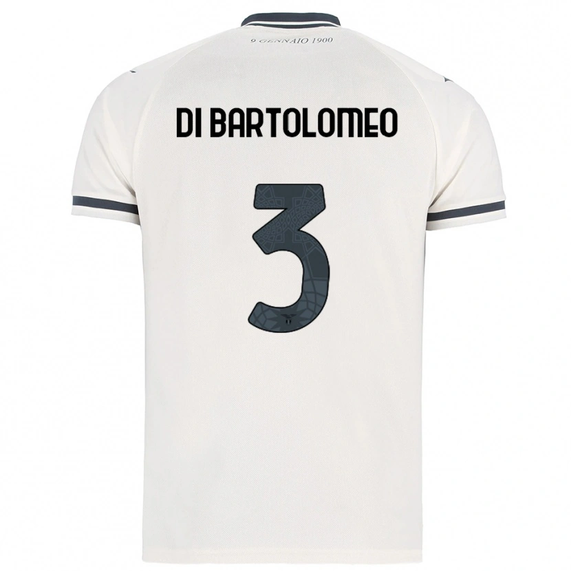 Danxen Hombre Camiseta Damiano Di Bartolomeo #3 Blanco Marino 2ª Equipación 2025/26 La Camisa