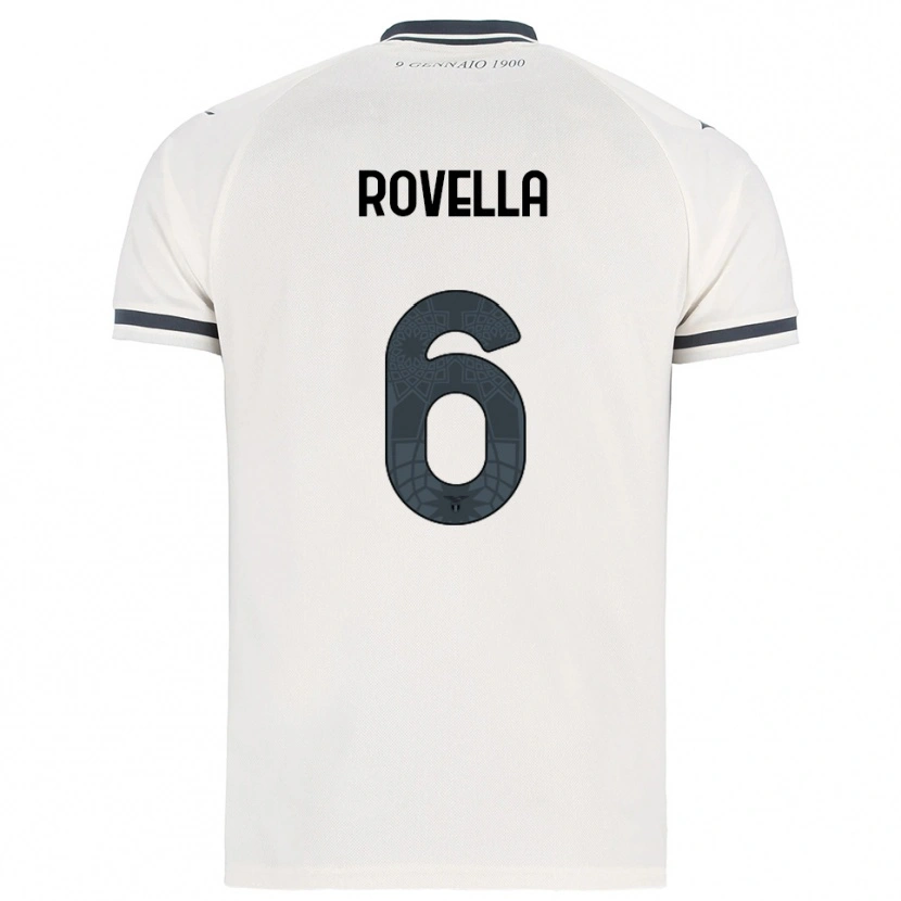 Danxen Hombre Camiseta Nicolò Rovella #6 Blanco Marino 2ª Equipación 2025/26 La Camisa
