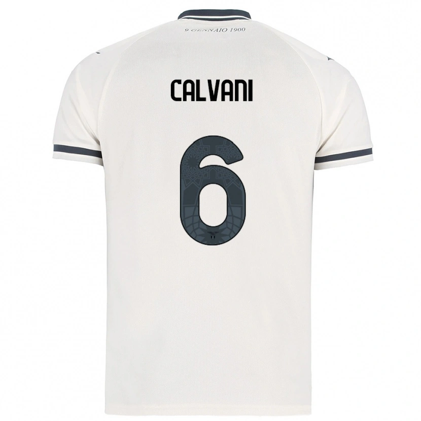 Danxen Hombre Camiseta Lorenzo Calvani #6 Blanco Marino 2ª Equipación 2025/26 La Camisa
