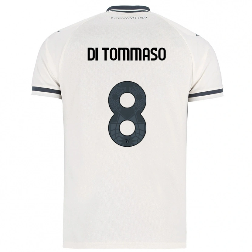 Danxen Hombre Camiseta Leonardo Di Tommaso #8 Blanco Marino 2ª Equipación 2025/26 La Camisa