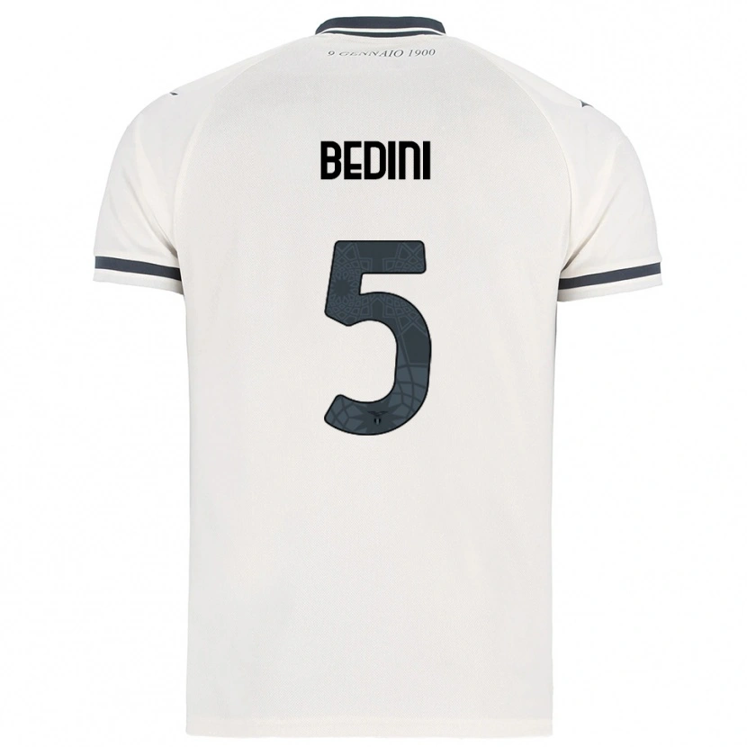 Danxen Hombre Camiseta Filippo Bedini #5 Blanco Marino 2ª Equipación 2025/26 La Camisa