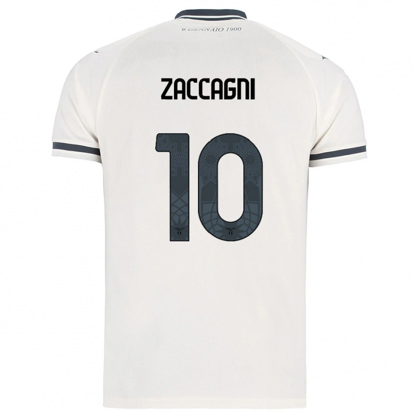 Danxen Hombre Camiseta Mattia Zaccagni #10 Blanco Marino 2ª Equipación 2025/26 La Camisa