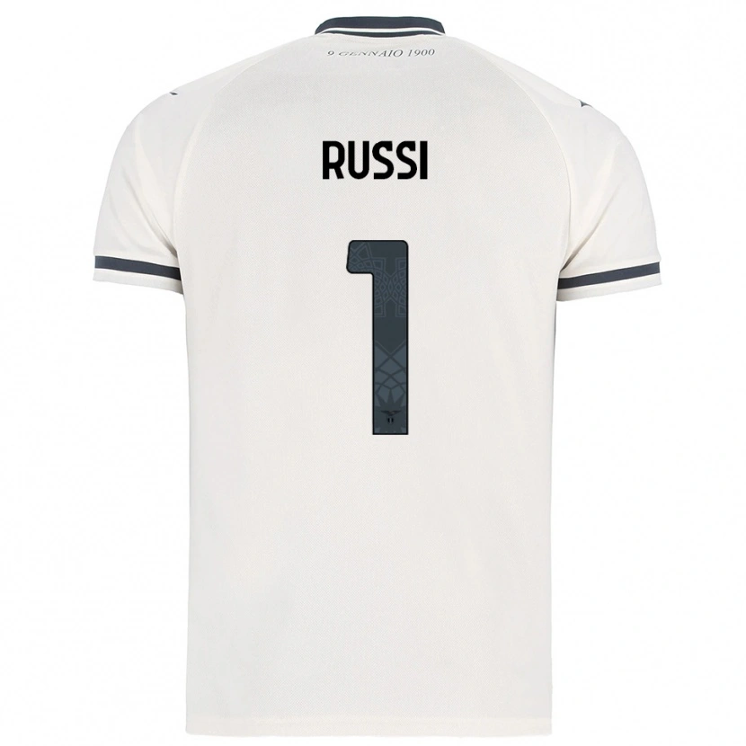 Danxen Hombre Camiseta Gabriele Russi #1 Blanco Marino 2ª Equipación 2025/26 La Camisa
