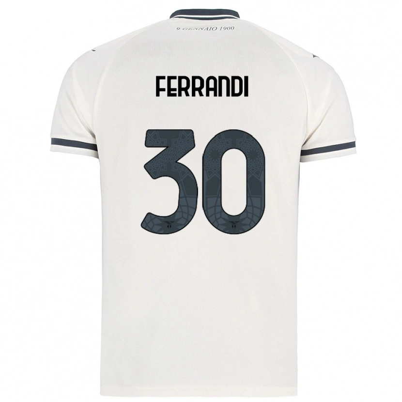 Danxen Hombre Camiseta Giulia Ferrandi #30 Blanco Marino 2ª Equipación 2025/26 La Camisa