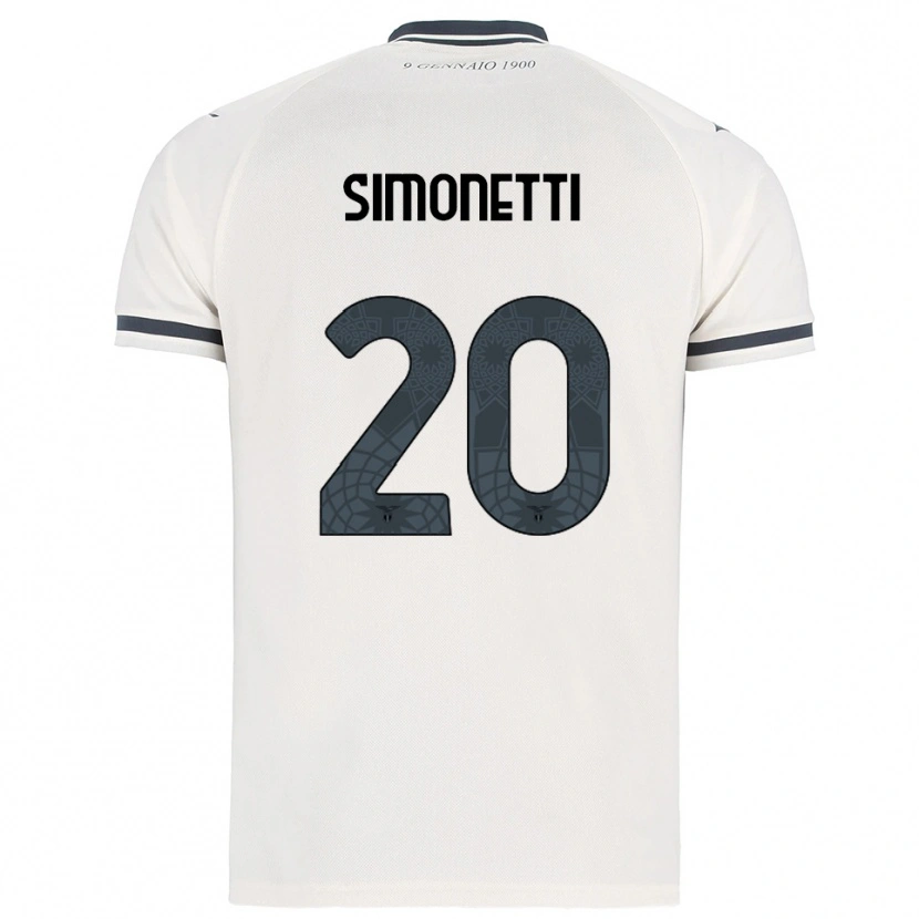 Danxen Hombre Camiseta Flaminia Simonetti #20 Blanco Marino 2ª Equipación 2025/26 La Camisa