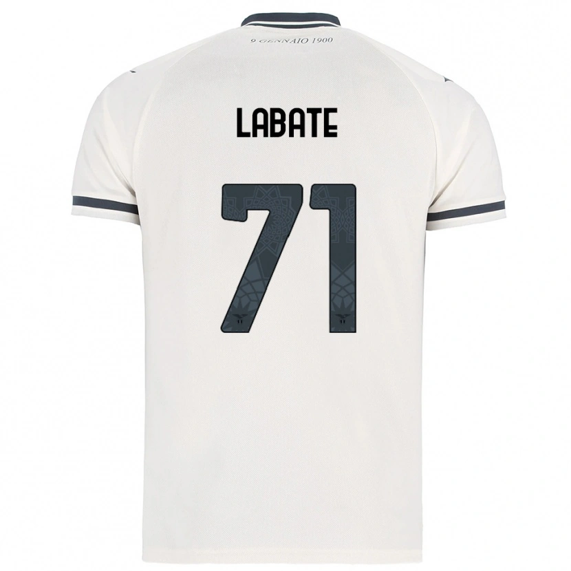Danxen Hombre Camiseta Camilla Labate #71 Blanco Marino 2ª Equipación 2025/26 La Camisa