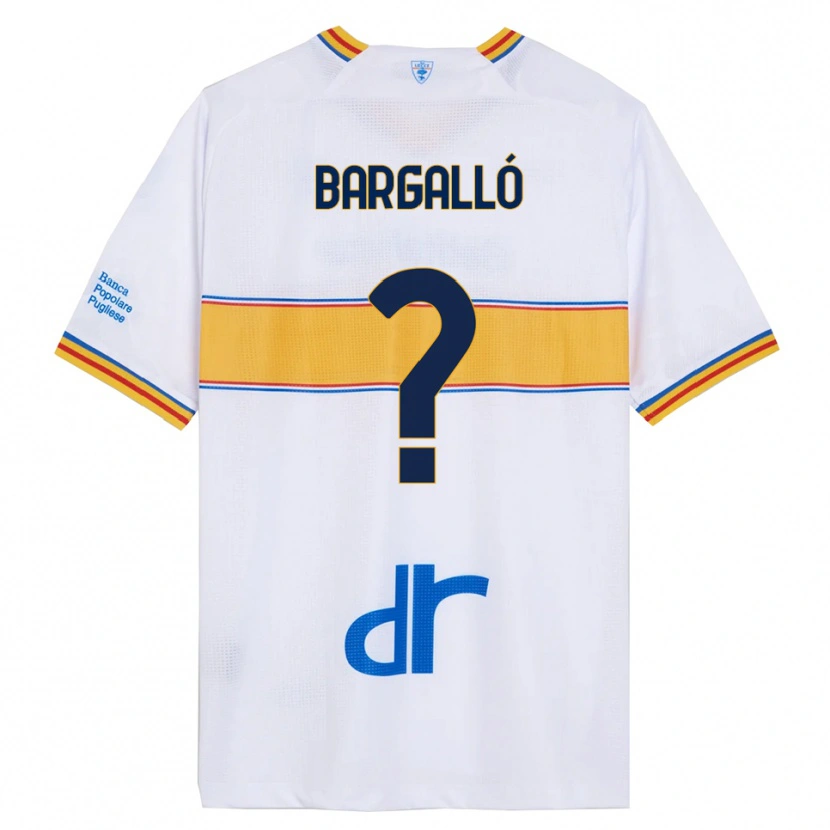 Danxen Hombre Camiseta Arnau Bargalló #0 Blanco Amarillo 2ª Equipación 2025/26 La Camisa