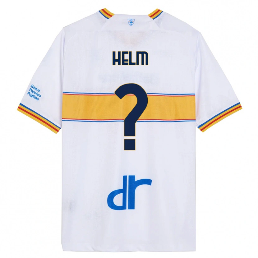 Danxen Hombre Camiseta Adrian Helm #0 Blanco Amarillo 2ª Equipación 2025/26 La Camisa