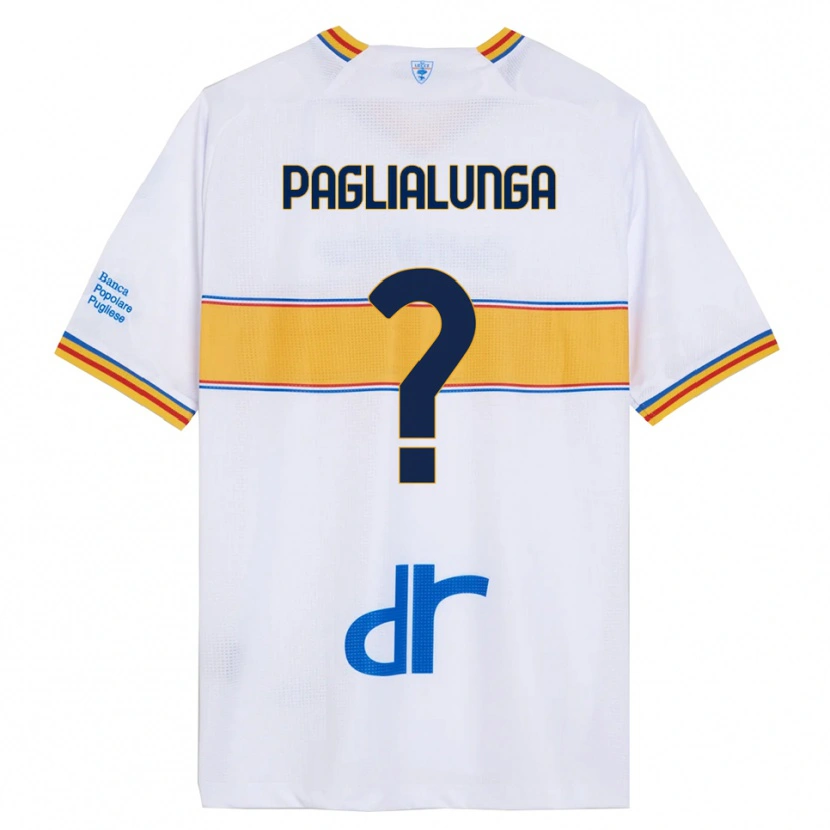 Danxen Hombre Camiseta Robert Paglialunga #0 Blanco Amarillo 2ª Equipación 2025/26 La Camisa