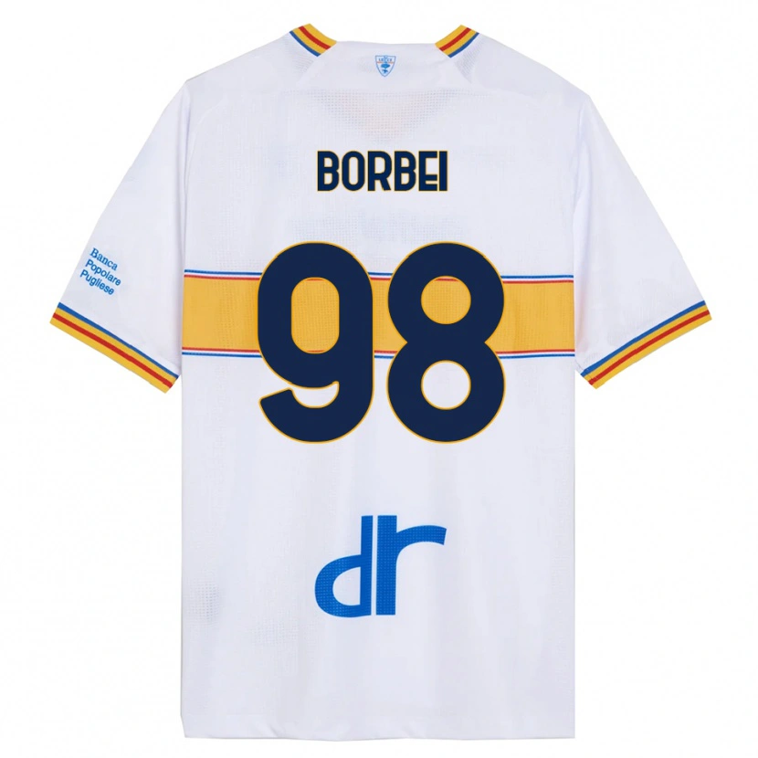 Danxen Hombre Camiseta Alexandru Borbei #98 Blanco Amarillo 2ª Equipación 2025/26 La Camisa