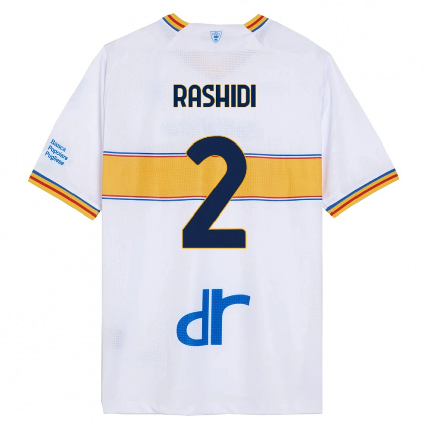 Danxen Hombre Camiseta William Rashidi #2 Blanco Amarillo 2ª Equipación 2025/26 La Camisa