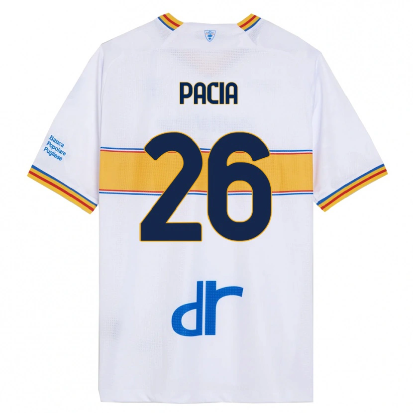 Danxen Hombre Camiseta Fabiano Pacia #26 Blanco Amarillo 2ª Equipación 2025/26 La Camisa