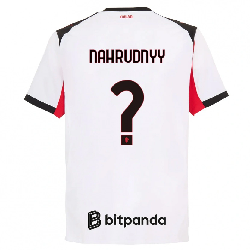 Danxen Hombre Camiseta Vladislav Nahrudnyy #0 Blanco Negro 2ª Equipación 2025/26 La Camisa