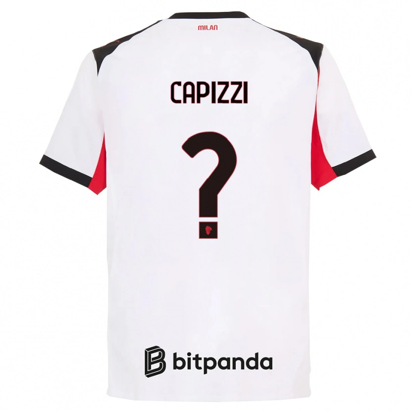 Danxen Hombre Camiseta Edoardo Capizzi #0 Blanco Negro 2ª Equipación 2025/26 La Camisa