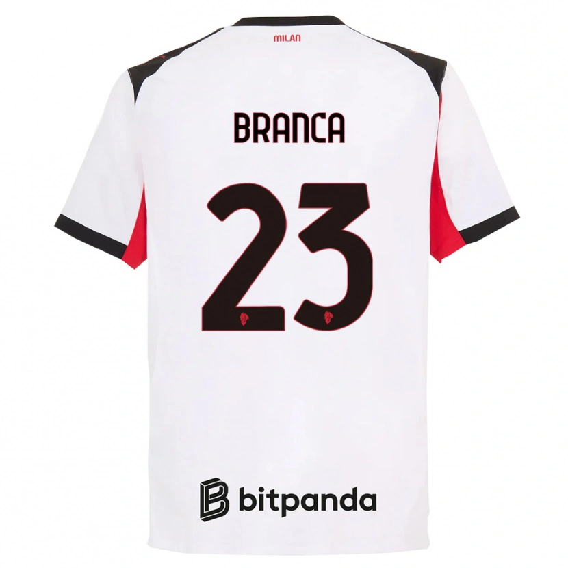 Danxen Hombre Camiseta Simone Branca #23 Blanco Negro 2ª Equipación 2025/26 La Camisa
