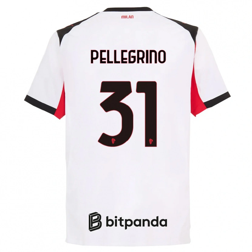 Danxen Hombre Camiseta Marco Pellegrino #31 Blanco Negro 2ª Equipación 2025/26 La Camisa