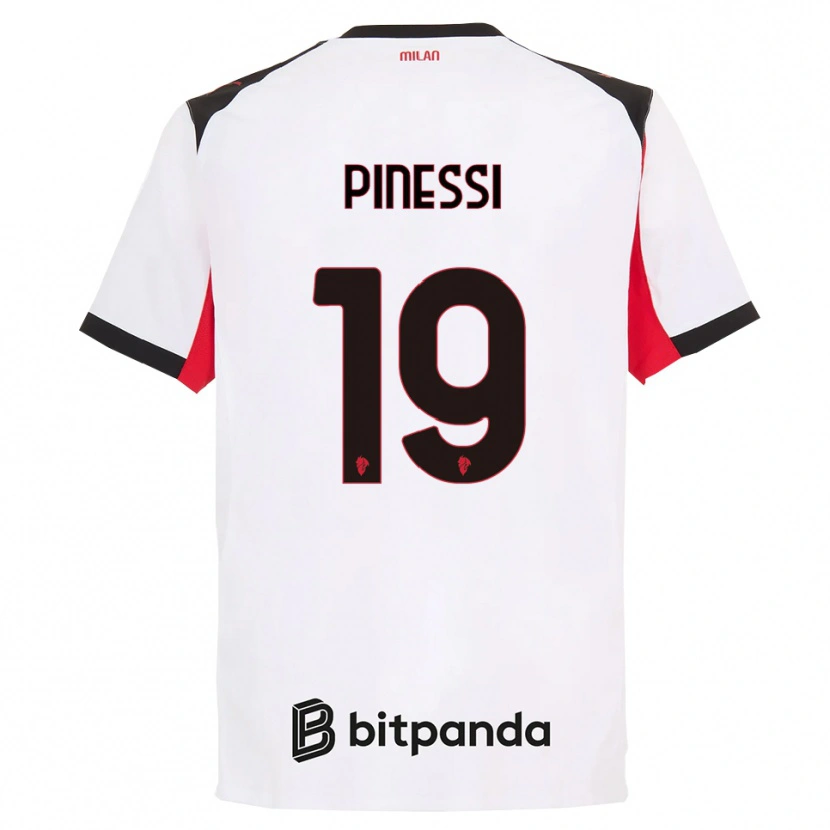 Danxen Hombre Camiseta Riccardo Pinessi #19 Blanco Negro 2ª Equipación 2025/26 La Camisa