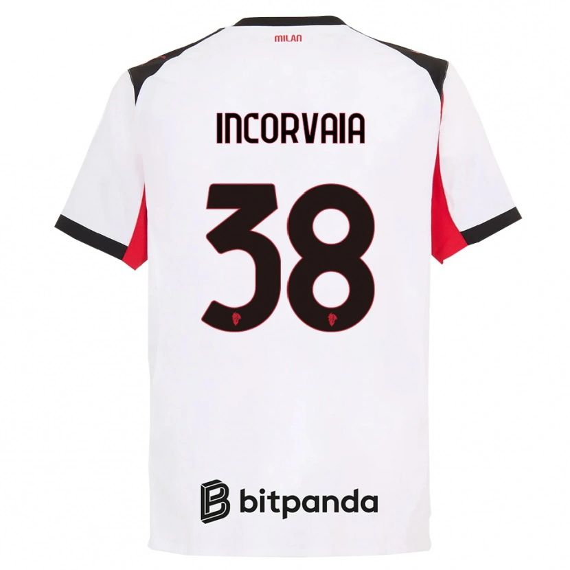 Danxen Hombre Camiseta Giovanni Incorvaia #38 Blanco Negro 2ª Equipación 2025/26 La Camisa