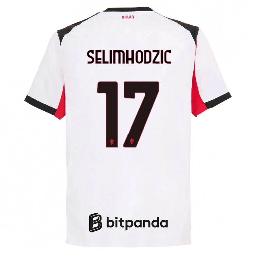 Danxen Hombre Camiseta Noa Selimhodzic #17 Blanco Negro 2ª Equipación 2025/26 La Camisa