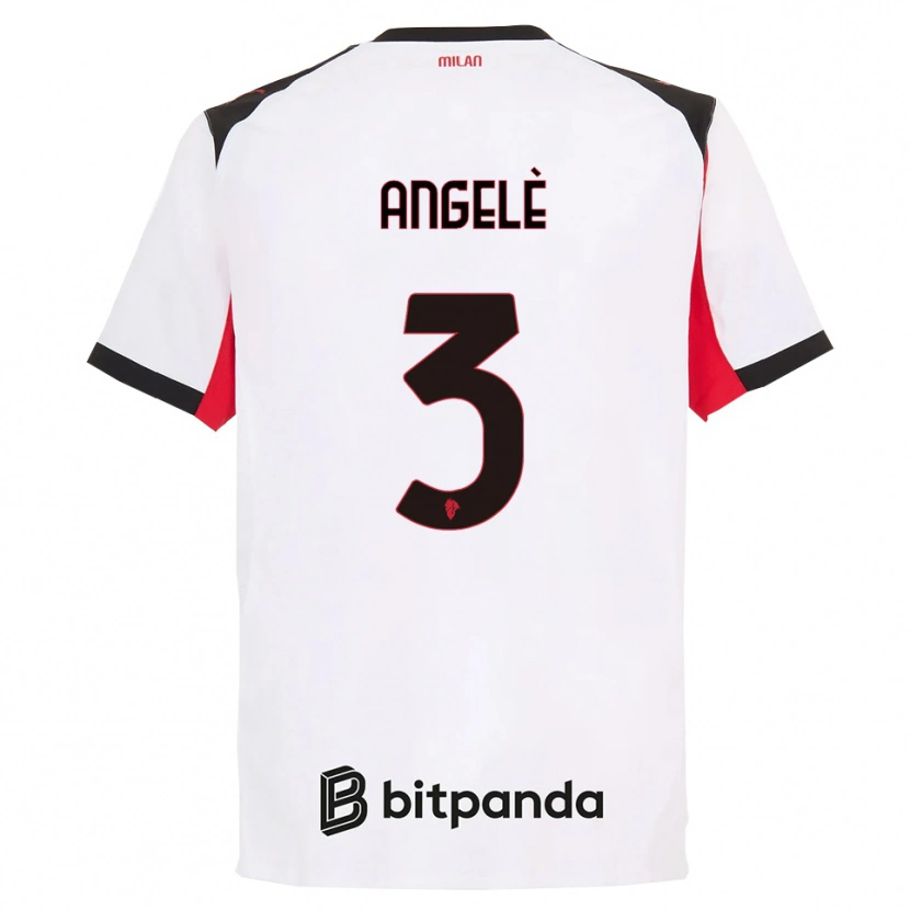 Danxen Hombre Camiseta Gregorio Angelè #3 Blanco Negro 2ª Equipación 2025/26 La Camisa