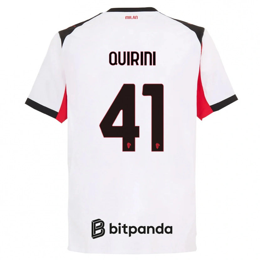 Danxen Hombre Camiseta Ettore Quirini #41 Blanco Negro 2ª Equipación 2025/26 La Camisa