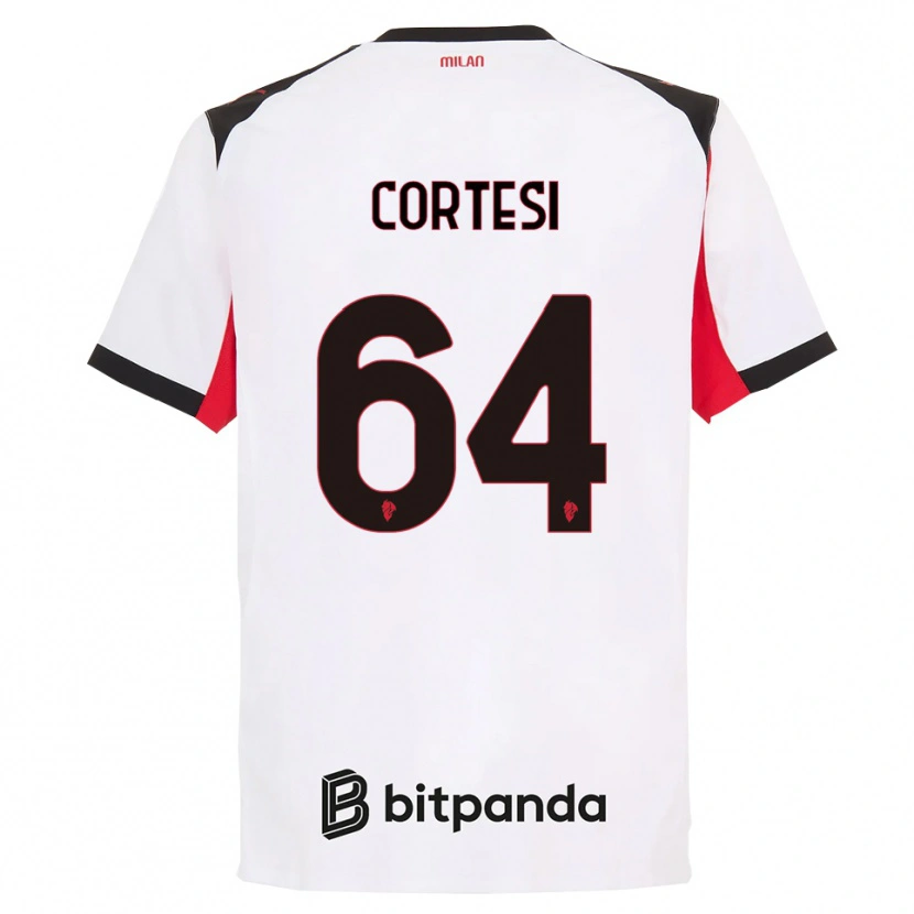 Danxen Hombre Camiseta Selena Cortesi #64 Blanco Negro 2ª Equipación 2025/26 La Camisa