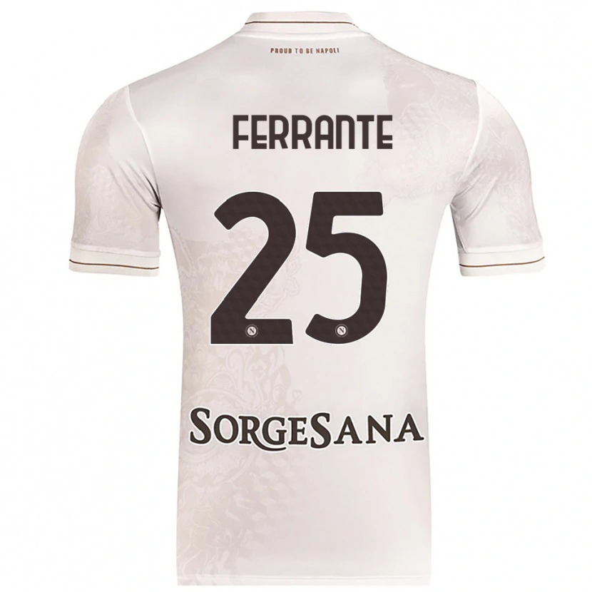 Danxen Hombre Camiseta Mathias Ferrante #25 Champán Marrón 2ª Equipación 2025/26 La Camisa