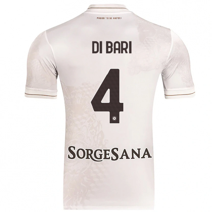 Danxen Hombre Camiseta Martina Di Bari #4 Champán Marrón 2ª Equipación 2025/26 La Camisa