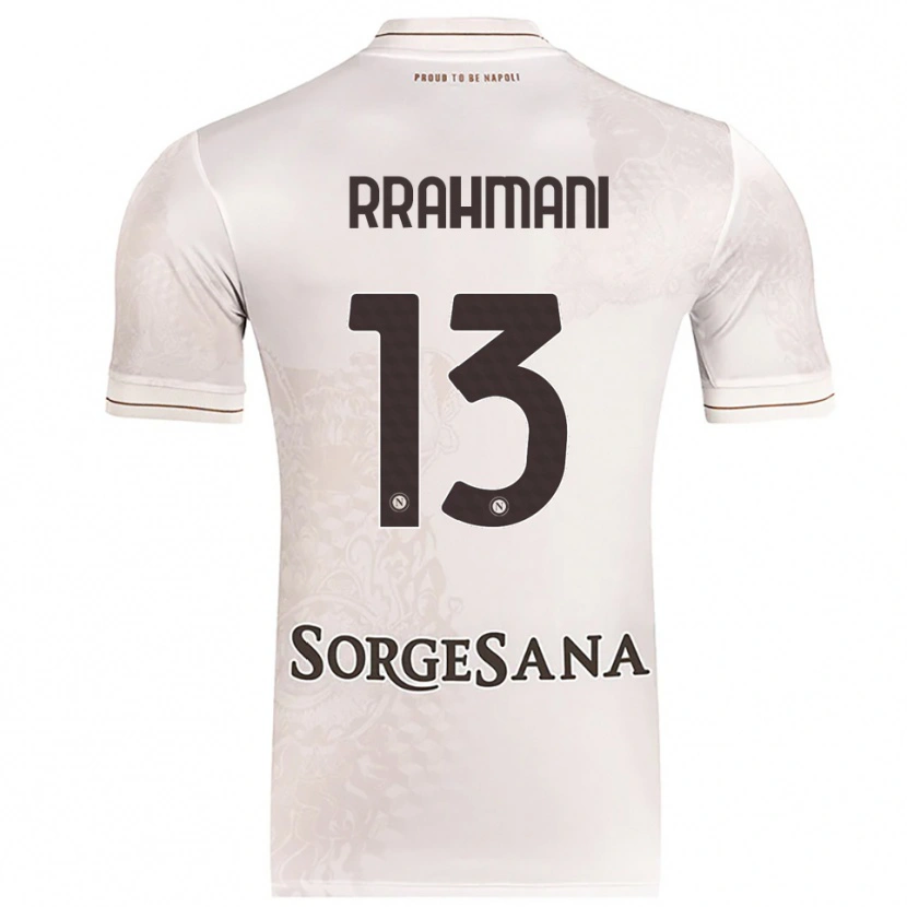 Danxen Hombre Camiseta Amir Rrahmani #13 Champán Marrón 2ª Equipación 2025/26 La Camisa