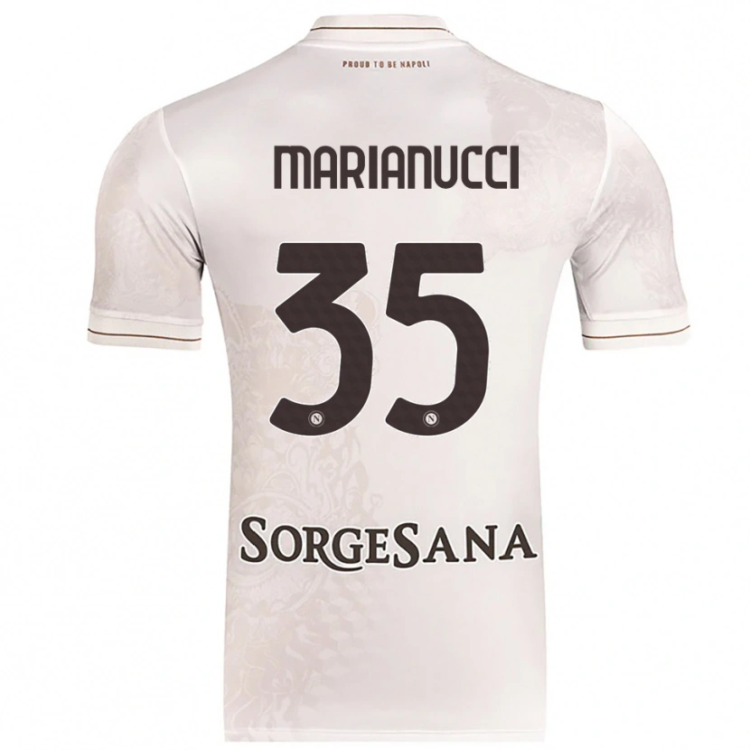 Danxen Hombre Camiseta Luca Marianucci #35 Champán Marrón 2ª Equipación 2025/26 La Camisa