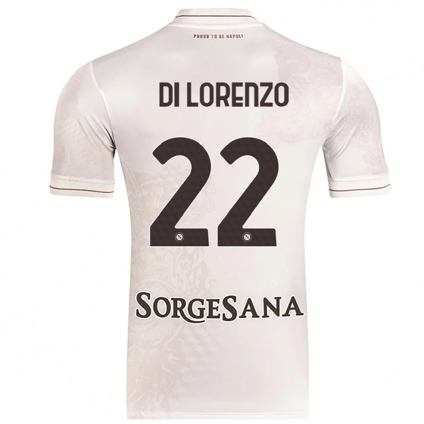Danxen Hombre Camiseta Giovanni Di Lorenzo #22 Champán Marrón 2ª Equipación 2025/26 La Camisa