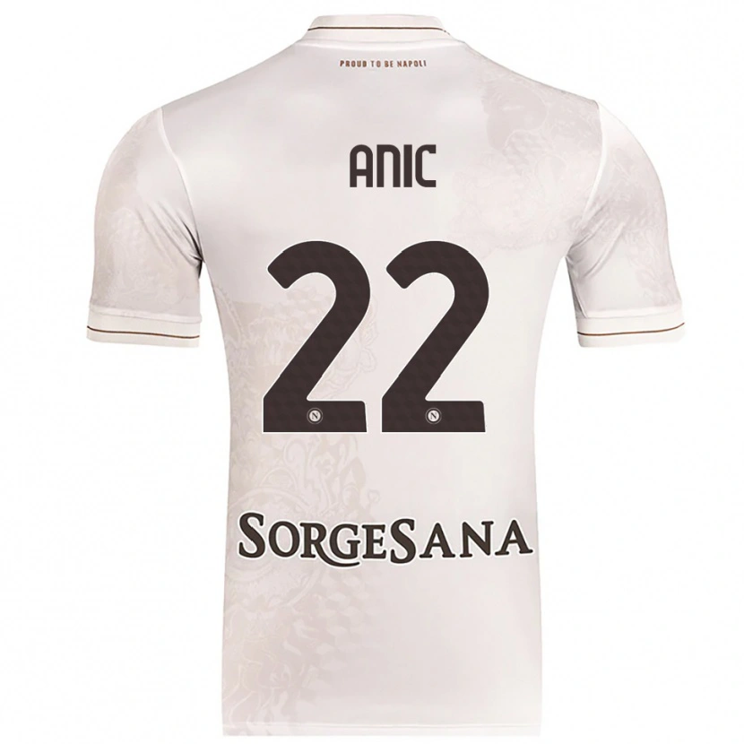Danxen Hombre Camiseta Ivan Anic #22 Champán Marrón 2ª Equipación 2025/26 La Camisa