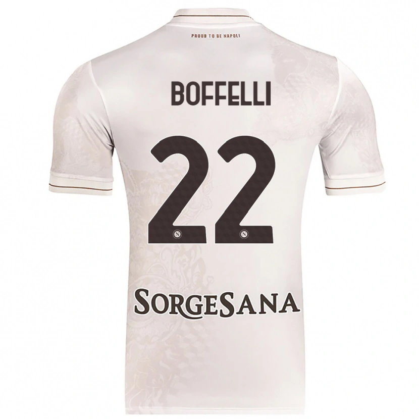 Danxen Hombre Camiseta Valerio Boffelli #22 Champán Marrón 2ª Equipación 2025/26 La Camisa