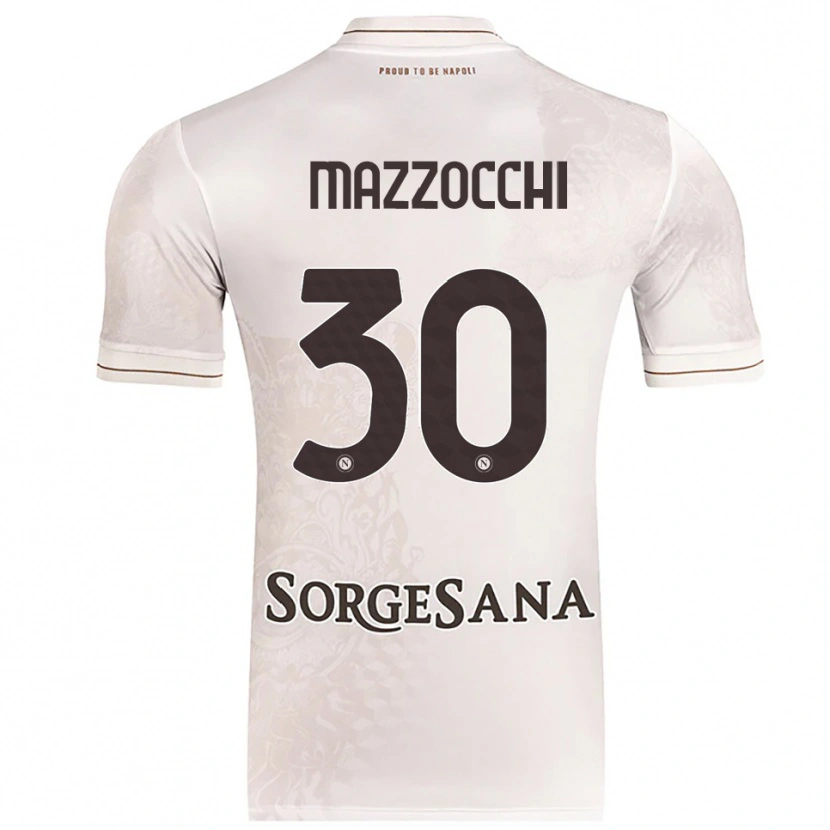 Danxen Hombre Camiseta Pasquale Mazzocchi #30 Champán Marrón 2ª Equipación 2025/26 La Camisa