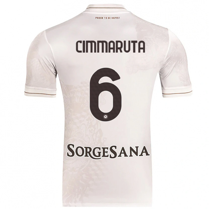 Danxen Hombre Camiseta Antonio Cimmaruta #6 Champán Marrón 2ª Equipación 2025/26 La Camisa