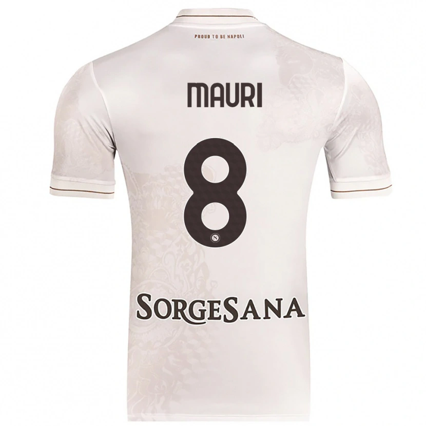 Danxen Hombre Camiseta Claudia Mauri #8 Champán Marrón 2ª Equipación 2025/26 La Camisa