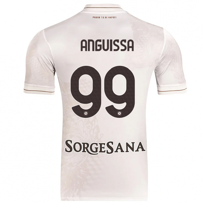 Danxen Hombre Camiseta Frank Anguissa #99 Champán Marrón 2ª Equipación 2025/26 La Camisa