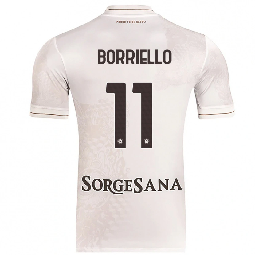 Danxen Hombre Camiseta Salvatore Borriello #11 Champán Marrón 2ª Equipación 2025/26 La Camisa