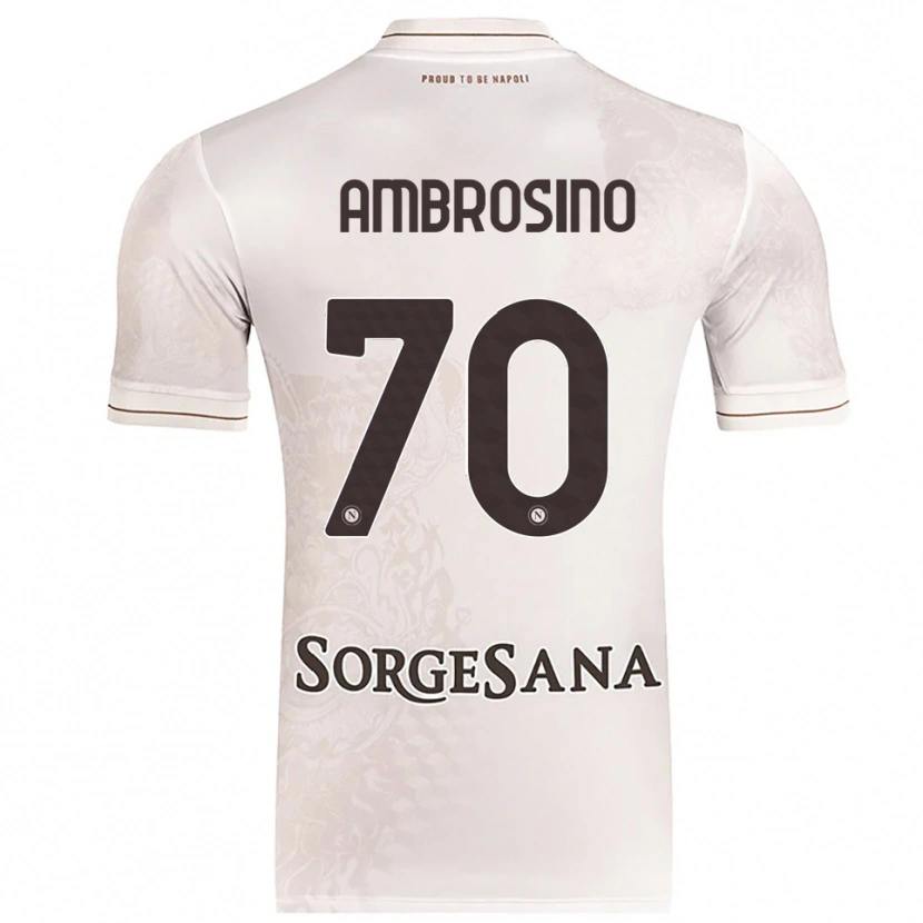 Danxen Hombre Camiseta Giuseppe Ambrosino #70 Champán Marrón 2ª Equipación 2025/26 La Camisa