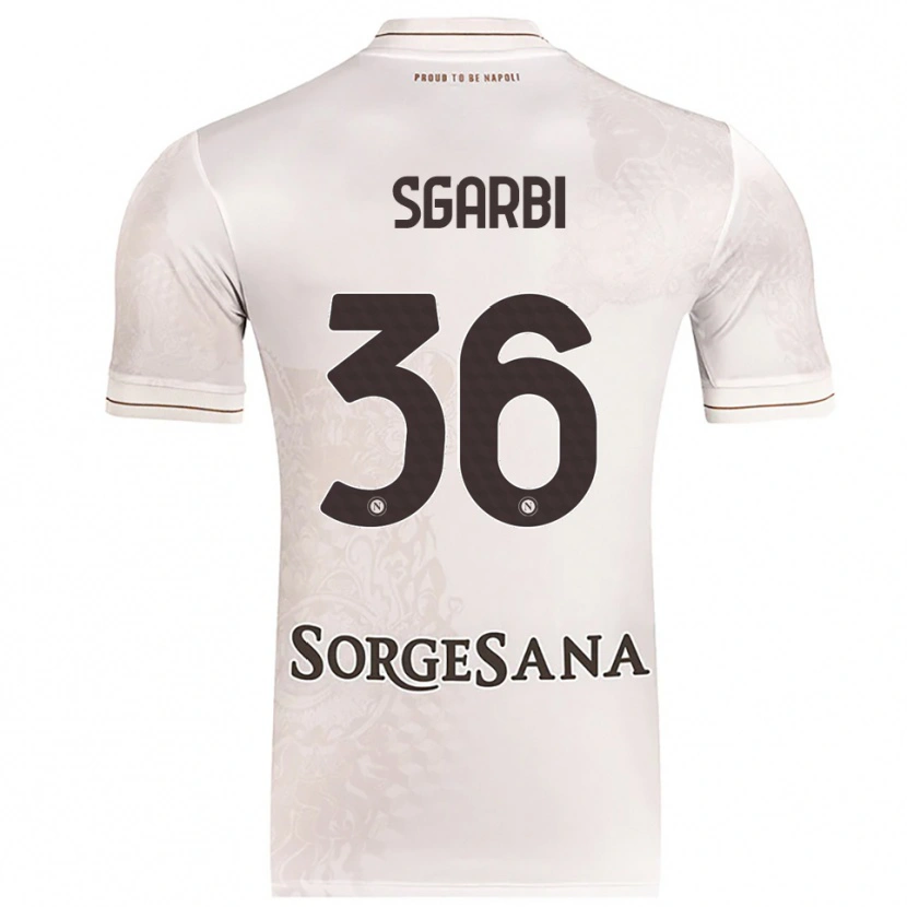 Danxen Hombre Camiseta Lorenzo Sgarbi #36 Champán Marrón 2ª Equipación 2025/26 La Camisa