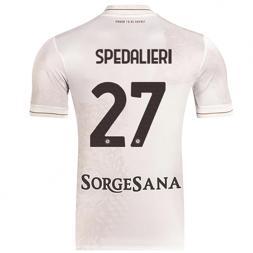 Danxen Hombre Camiseta Johnatan Andrea Spedalieri #27 Champán Marrón 2ª Equipación 2025/26 La Camisa