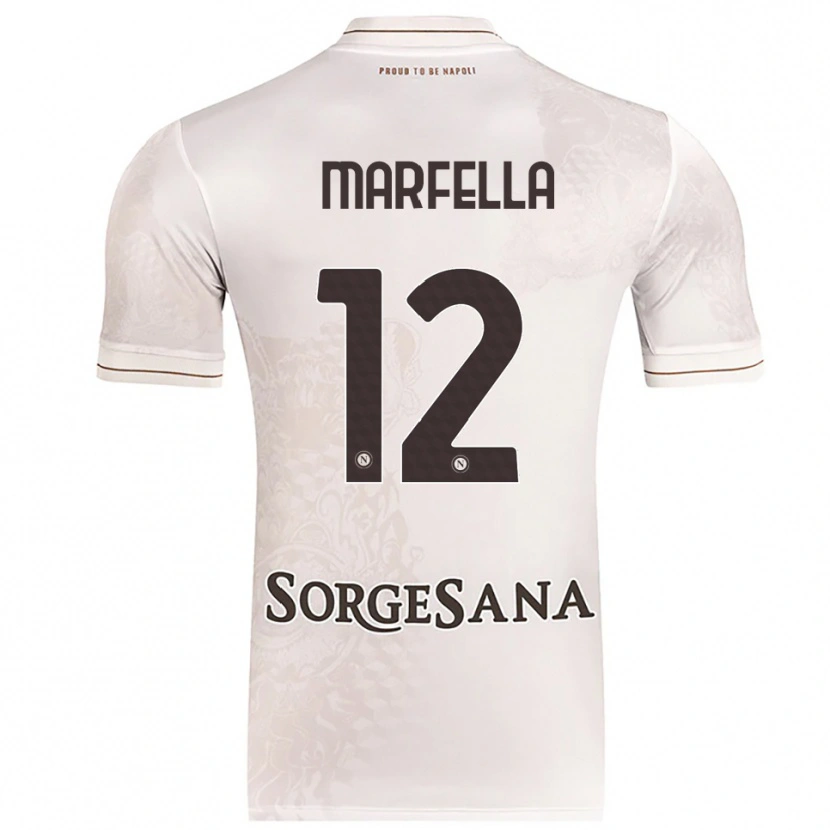 Danxen Hombre Camiseta Davide Marfella #12 Champán Marrón 2ª Equipación 2025/26 La Camisa