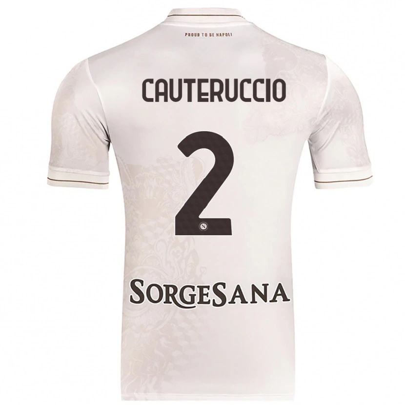 Danxen Hombre Camiseta Walter Cauteruccio #2 Champán Marrón 2ª Equipación 2025/26 La Camisa