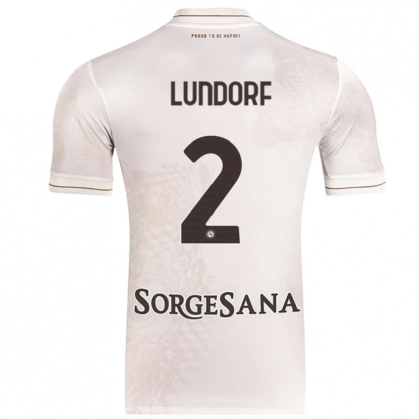 Danxen Hombre Camiseta Matilde Lundorf Skovsen #2 Champán Marrón 2ª Equipación 2025/26 La Camisa