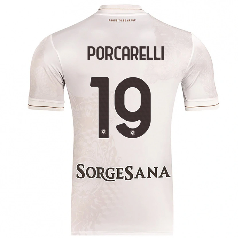 Danxen Hombre Camiseta Maddelena Porcarelli #19 Champán Marrón 2ª Equipación 2025/26 La Camisa